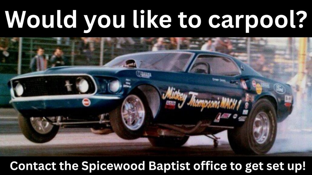Would you like to carpool?