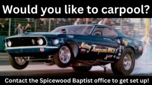 Would you like to carpool?